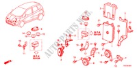 UNITA DI CONTROLLO(SPAZIO MOTORE)(LH) per Honda JAZZ HYBRID IMA-S    TEMP TIRE 5 Porte pieno automatica 2012