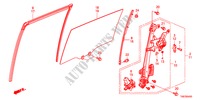 FINESTRINI PORT. SCIVOLO/REGOLATORE per Honda ODYSSEY TOURING 5 Porte 6 velocità automatico 2011