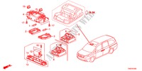 LUCE INTERIORE per Honda ODYSSEY LX 5 Porte 5 velocità automatico 2011