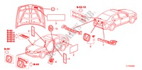 EMBLEME/ETICHETTE CAUZIONE per Honda ACCORD 2.0 EXECUTIVE 4 Porte 5 velocità automatico 2011