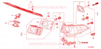 LUCE CODA/LUCE TARGA per Honda ACCORD 2.0 S 4 Porte 5 velocità automatico 2010