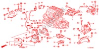 MONTATORI MOTORE(2.4L)(MT) per Honda ACCORD 2.4 EX 4 Porte 6 velocità manuale 2011
