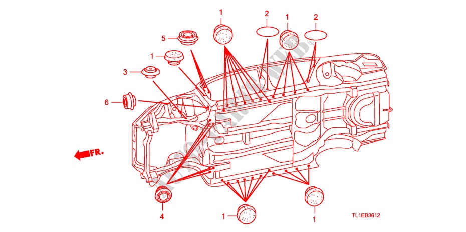 ANELLO DI TENUTA(INFERIORE) per Honda ACCORD 2.4 S 4 Porte 6 velocità manuale 2010