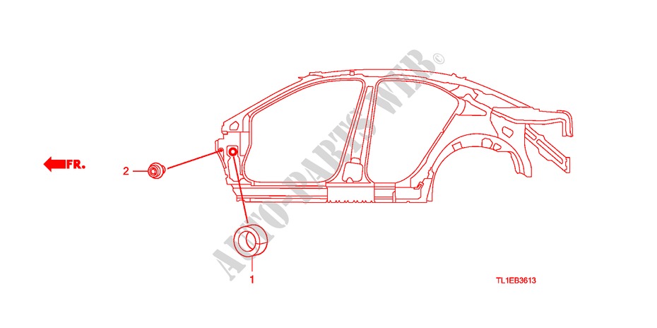 ANELLO DI TENUTA(LATO) per Honda ACCORD 2.0 COMFOT 4 Porte 6 velocità manuale 2011