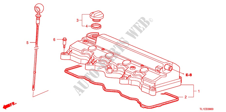 COPERTURA TESTA CILINDRO(2.0L) per Honda ACCORD 2.0 COMFOT 4 Porte 5 velocità automatico 2011