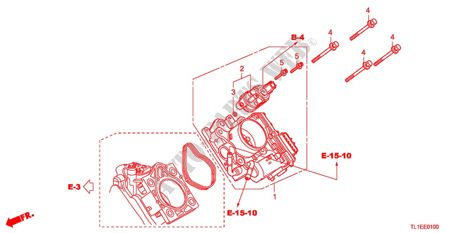 CORPO VALVOLA IMMISSIONE(2.0L) per Honda ACCORD 2.0 ELEGANCE 4 Porte 5 velocità automatico 2011