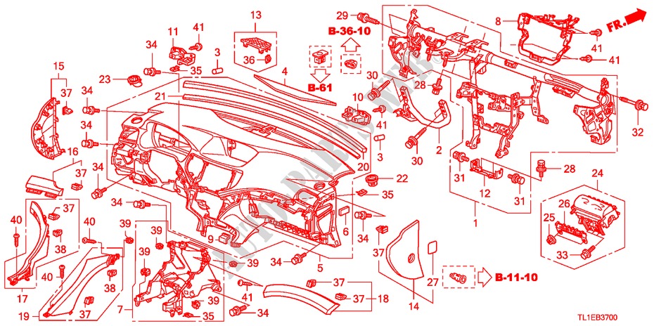 PANNELLO STRUMENTI(LH) per Honda ACCORD 2.0 COMFOT 4 Porte 6 velocità manuale 2011