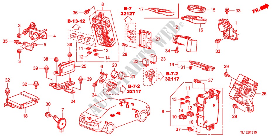UNITA DI CONTROLLO(CABINA)(1)(LH) per Honda ACCORD 2.0 COMFOT 4 Porte 6 velocità manuale 2011