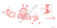 COMPONENTI CILINDRO CHIAVE per Honda ACCORD 2.4 TYPE S 4 Porte 5 velocità automatico 2012