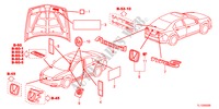EMBLEME/ETICHETTE CAUZIONE per Honda ACCORD 2.4 EXECUTIVE 4 Porte 5 velocità automatico 2012