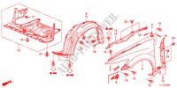 PARAFANGHI ANTERIORI per Honda ACCORD 2.0 EXECUTIVE 4 Porte 5 velocità automatico 2012