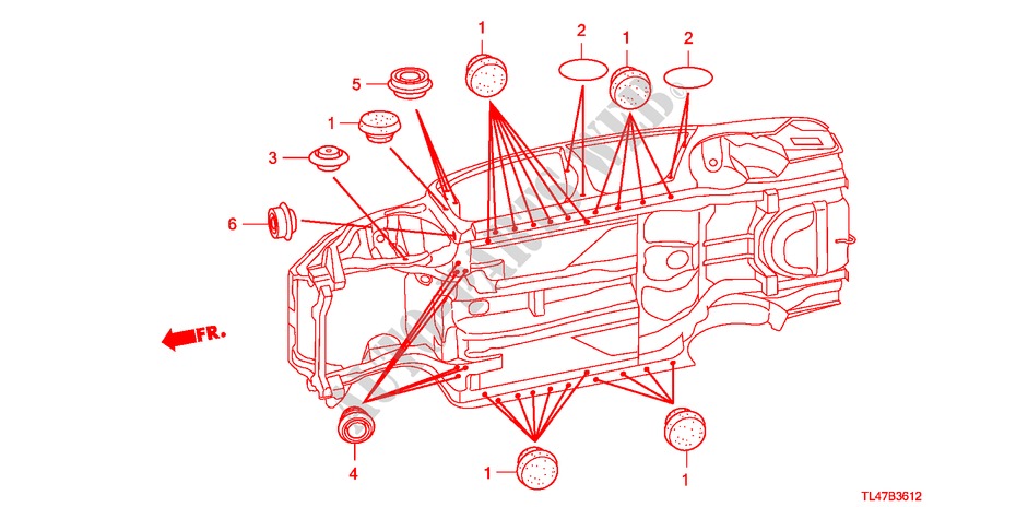 ANELLO DI TENUTA(INFERIORE) per Honda ACCORD TOURER 2.2 ES 5 Porte 5 velocità automatico 2009