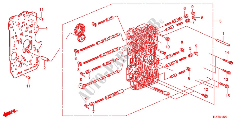 CORPO VALVOLA PRINCIPALE(DIESEL) per Honda ACCORD TOURER 2.2 ES 5 Porte 5 velocità automatico 2009