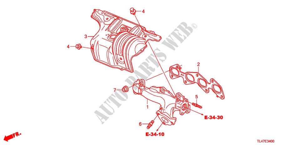 MOLTEPLICE SCARICO(DIESEL) per Honda ACCORD TOURER 2.2 ES 5 Porte 5 velocità automatico 2009