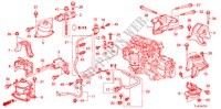 MONTATORI MOTORE(2.0L)(AT) per Honda ACCORD TOURER 2.0 EXECUTIVE 5 Porte 5 velocità automatico 2011
