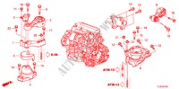 MONTATORI MOTORE(DIESEL)(AT) per Honda ACCORD TOURER 2.2 EX 5 Porte 5 velocità automatico 2010