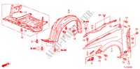 PARAFANGHI ANTERIORI per Honda ACCORD TOURER 2.2 EXECUTIVE 5 Porte 5 velocità automatico 2011