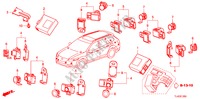 SENSORE PARCHEGGIO per Honda ACCORD TOURER 2.4 EX 5 Porte 6 velocità manuale 2010
