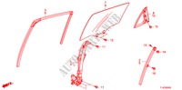 VETRO PORTIERA POSTERIORE/REGOLATORE per Honda ACCORD TOURER 2.4 EXECUTIVE 5 Porte 6 velocità manuale 2010