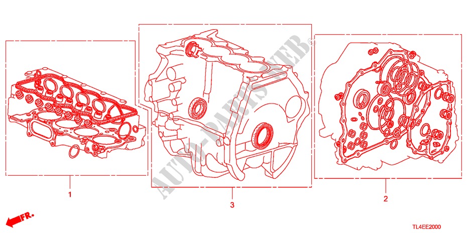 KIT GUARNIZIONE(2.0L) per Honda ACCORD TOURER 2.0 EXECUTIVE 5 Porte 5 velocità automatico 2011