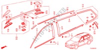 MODANATURA/RINGHIERA TETTO per Honda ACCORD TOURER 2.4 EXECUTIVE 5 Porte 6 velocità manuale 2012