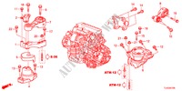 MONTATORI MOTORE(DIESEL)(AT) per Honda ACCORD TOURER 2.2 EX 5 Porte 5 velocità automatico 2012