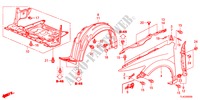 PARAFANGHI ANTERIORI per Honda ACCORD TOURER 2.0 S 5 Porte 5 velocità automatico 2012