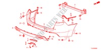 PARAURTI POSTERIORE per Honda ACCORD TOURER 2.2 ELEGANCE 5 Porte 6 velocità manuale 2012
