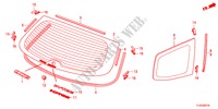 PARAVENTO POSTERIORE/VETRO QUARTIERE per Honda ACCORD TOURER 2.4 TYPE S 5 Porte 5 velocità automatico 2012