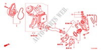 POMPA ACQUA(DIESEL) per Honda ACCORD TOURER 2.2 ES 5 Porte 5 velocità automatico 2012