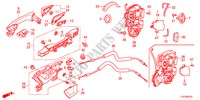 SERRATURE PORTIERE POST./MANIGLIA ESTERNA per Honda ACCORD TOURER 2.2 TYPE S-H 5 Porte 6 velocità manuale 2012