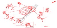 INTERRUTTORE(RH) per Honda INSIGHT ES 5 Porte pieno automatica 2011