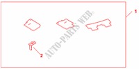 STANDARD FLOOR CARPETS   RHD per Honda INSIGHT SE 5 Porte pieno automatica 2010