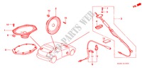 ANTENNA RADIO/ALTOPARLANTE per Honda CIVIC EXI 3 Porte 5 velocità manuale 2000