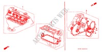 KIT GUARNIZIONE per Honda CIVIC EXI 3 Porte 5 velocità manuale 2000