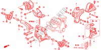 MONTATORI MOTORE(3) per Honda CIVIC LXI 3 Porte 4 velocità automatico 2000