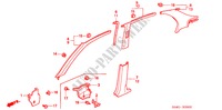 ABBELLIMENTO PILASTRO(LH) per Honda CIVIC LXI 4 Porte 5 velocità manuale 2000