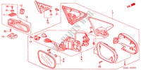 SPECCHIETTO(4) per Honda CIVIC VTI 4 Porte 5 velocità manuale 2000