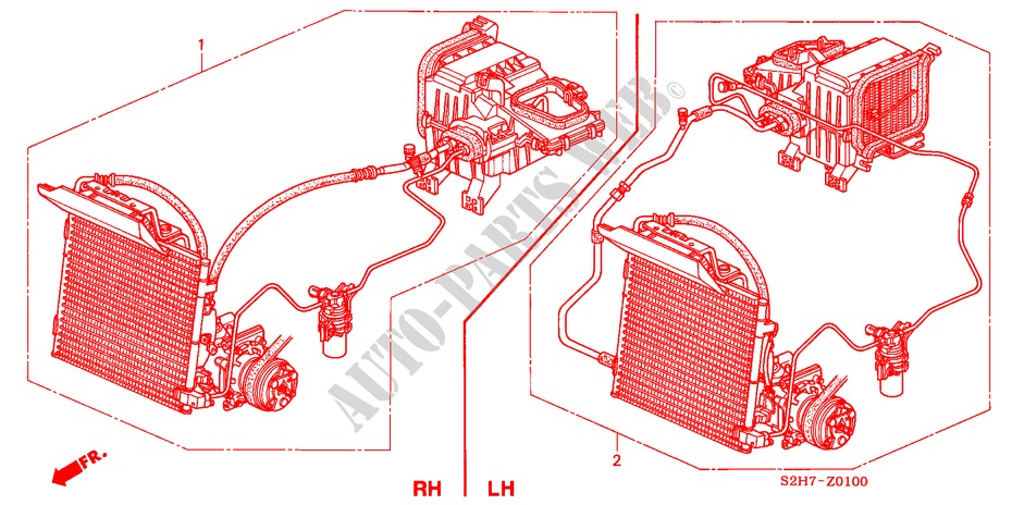 ARIA CONDIZIONATA (KIT) per Honda HR-V 4WD 5 Porte 5 velocità manuale 2000
