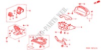 ABBELLIMENTO STRUMENTI(LH)(LATO GUIDATORE) per Honda CIVIC EXI 4 Porte 5 velocità manuale 2001