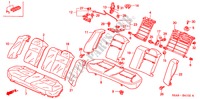 SEDILE POSTERIORE(3) per Honda CIVIC EXI 4 Porte 5 velocità manuale 2002