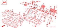 SEDILE POSTERIORE(3) per Honda CIVIC EXI 4 Porte 5 velocità manuale 2005