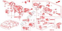 INTERRUTTORE COMBINAZIONE(LH) per Honda ACCORD 2.3VTI 4 Porte 5 velocità manuale 2000