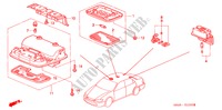 LUCE INTERIORE per Honda ACCORD 2.3 LEV 4 Porte 4 velocità automatico 2000