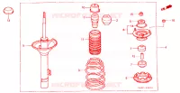 ASSORBITORE SCOSSE POST. per Honda ACCORD GL 4 Porte 4 velocità automatico 1983