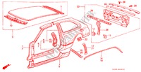 STRUTTURA CORPO(3)(3D) per Honda ACCORD GL 3 Porte 3 velocità automatico 1982