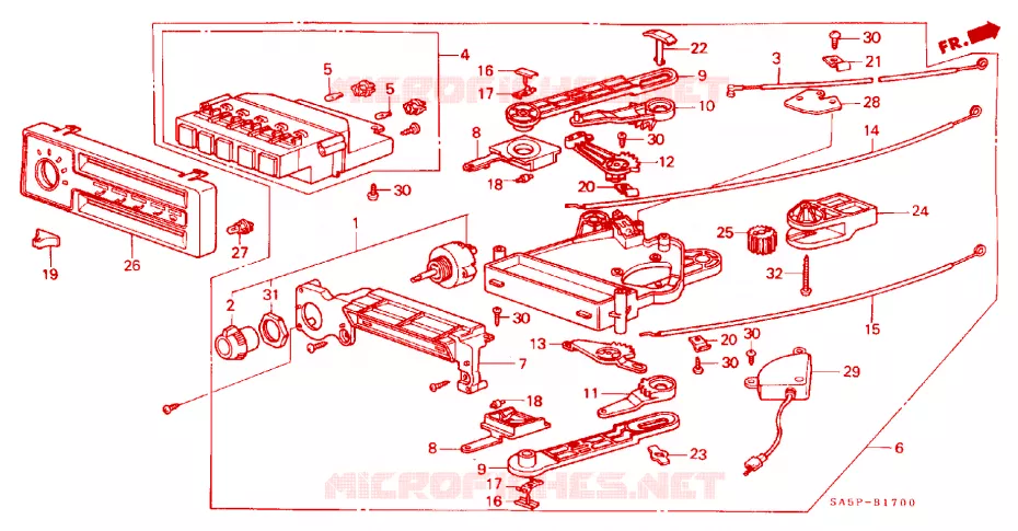 LEVA RISCALDATORE Honda  ACCORD 1982 GL 3 velocità automatico 