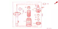 ASSORBITORE SCOSSE POST. per Honda ACCORD EX 4 Porte 4 velocità automatico 1985