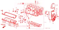 BLOCCO CILINDRO/SCODELLO OLIO per Honda ACCORD EX 4 Porte 4 velocità automatico 1985