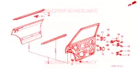 PANNELLO PORTIERA POST.(4D) per Honda ACCORD EX 4 Porte 4 velocità automatico 1985